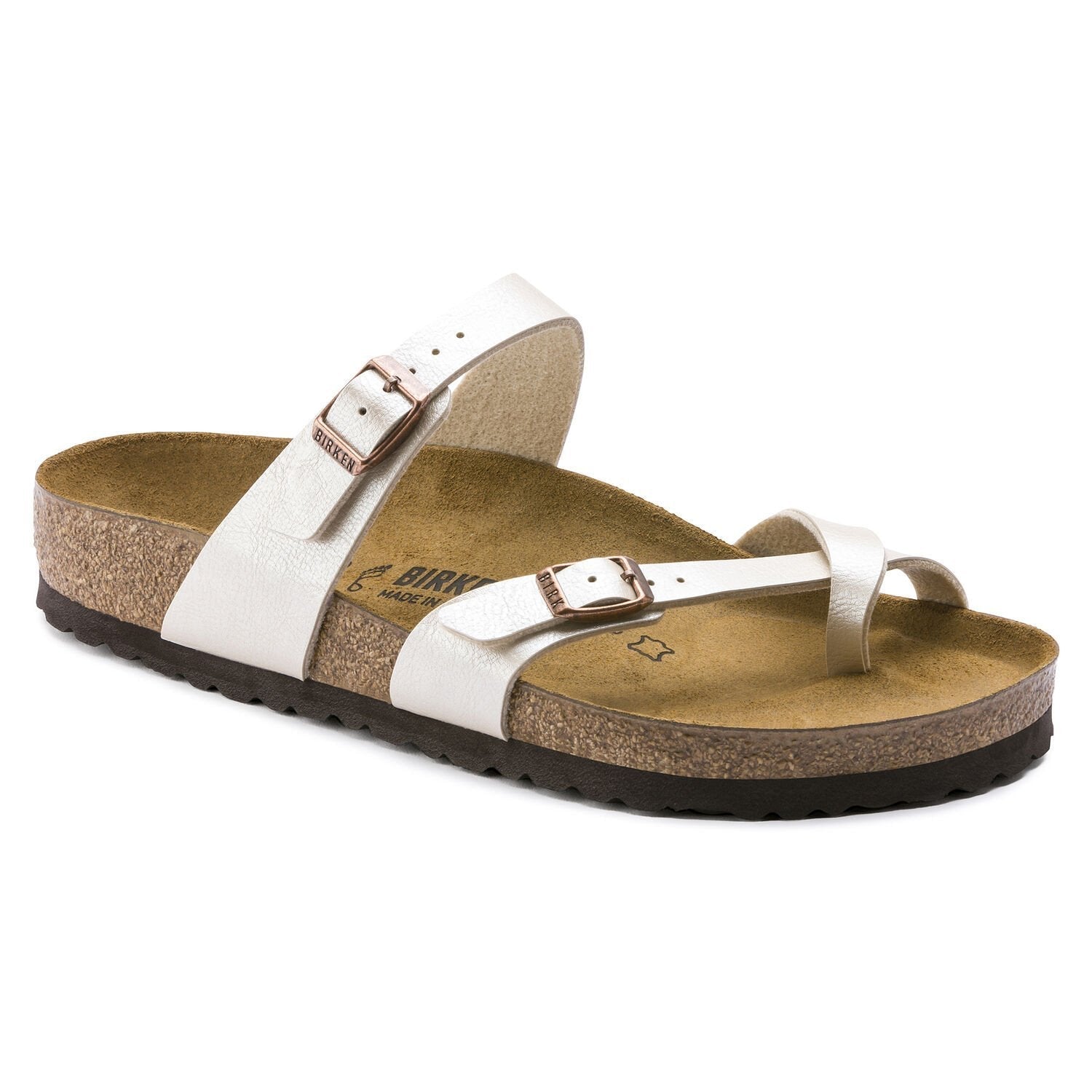 Brown birkenstocks with sales toe