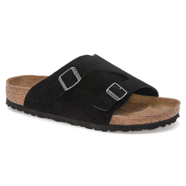 靴 BIRKENSTOCK ZURICH BLACK REGULAR 42 27cm Birkenstock Zurich - Black Suede